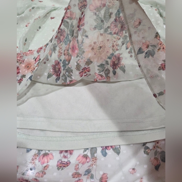 AND Light Green Floral Blouse Size 10 NWOT. - Picture 7 of 10